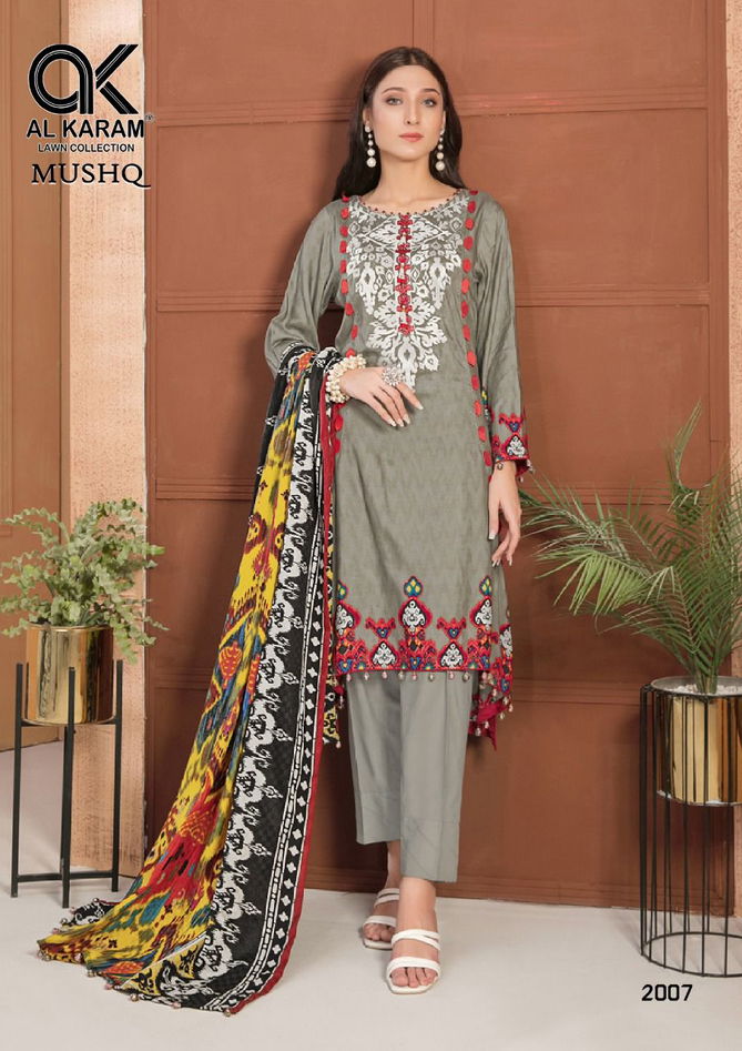 Al Karam Mushq Vol 2 Wholesale Karachi Cotton Dress Material Catalog
